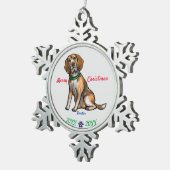 Persoonlijke herdenkingsornament voor huisdieren - tin sneeuwvlok ornament (Rechts)