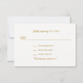 Persoonlijke Herfst Burgundy Gold RSVP Wedding (Achterkant)