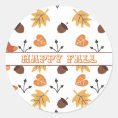 Persoonlijke Herfst  Ronde Sticker (Voorkant)