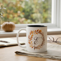 Persoonlijke herfstloofmonogram