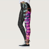 Persoonlijke Herhalingsnaam 5 letters Muzieknoten Leggings (Links)