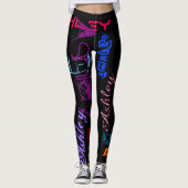 Persoonlijke Herhalingsnaam 6 letters Leggings (Voorkant)