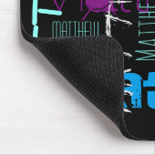 Persoonlijke herhalingsnaam 7 letters Mousepad Muismat (Hoek)