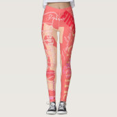 Persoonlijke Herhalingsnaam 9 letters Leggings (Voorkant)