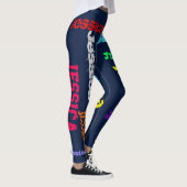 Persoonlijke herhalingsnaam zwarte oude Leggings (Rechts)
