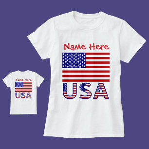 Persoonlijke Heritage USA Vlag Dames- T-shirt