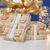 Persoonlijke herten Kerstbal houten achtergrond