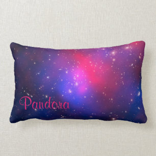 Persoonlijke hete roze en blauwe Pandora's Cluster Kussen