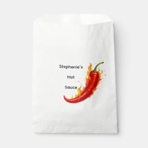 Persoonlijke hete saus favorieten bedankzakje