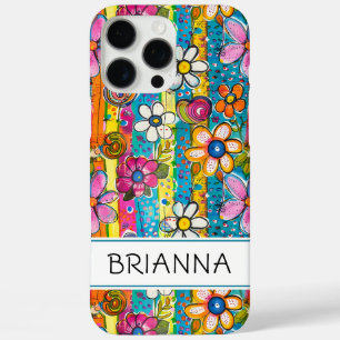 Persoonlijke Hippie Bloemkracht iPhone 16 Pro Max Hoesje