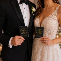 Persoonlijke 'His & Her'-folie-huwelijksbelofteboe