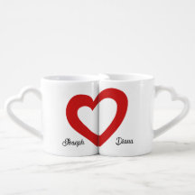 Persoonlijke His & Hers Valentijnsdag Rode Hart