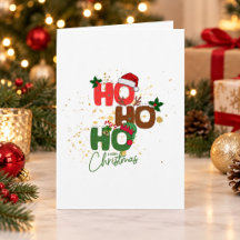 Persoonlijke Ho Ho Ho Foto Kerstmis Vouwkaart
