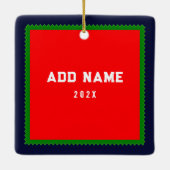 persoonlijke hockey keramisch ornament (Achterkant)