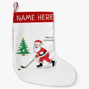 Persoonlijke hockey Santa Stocking Kleine Kerstsok