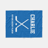 Persoonlijke hockeyspeler fleece deken (Voorkant (Horizontaal))