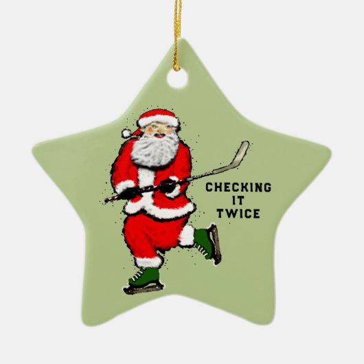 persoonlijke hockeyspeler keramisch ornament (Voorkant)