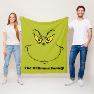 Persoonlijke Hoe Grinch Kerstmis stal Gezicht Fleece Deken