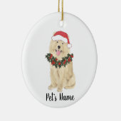 Persoonlijke hoe-hoe-hond keramisch ornament (Rechts)