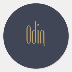 Persoonlijke hoge elegantie Gold Odin Ronde Sticker