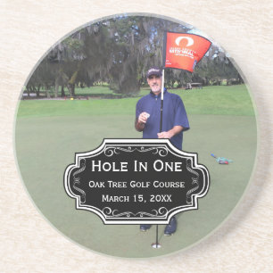 Persoonlijke Hole In One Man Cave Lodge Onderzette Zandsteen Onderzetter