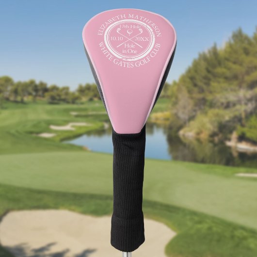 Persoonlijke Hole in One Roze Dames Golfheadcover