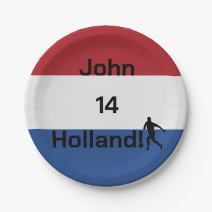 Persoonlijke Holland Vlag Voetbal Feestje Papieren Bordje