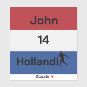 Persoonlijke Holland Vlag Voetbal Trotsheid Sticker
