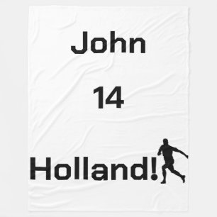 Persoonlijke Holland Voetbal Atletische Geest Fleece Deken