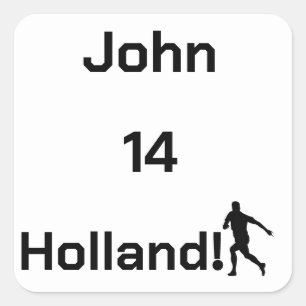 Persoonlijke Holland Voetbal Atletische Geest Vierkante Sticker