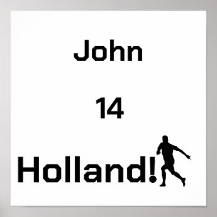 Persoonlijke Holland Voetbalspeler Tribute Poster
