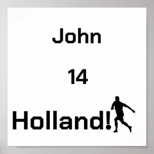 Persoonlijke Holland Voetbalspeler Tribute Poster