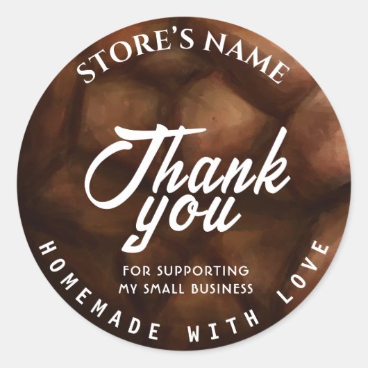 Persoonlijke Homemade Bakery Classic Round Sticker (Voorkant)