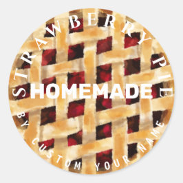 Persoonlijke Homemade Pie Classic Round Sticker