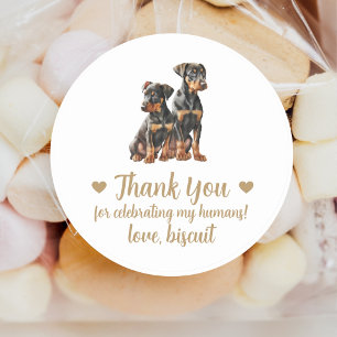 Persoonlijke Hond Huwelijks Cadeautje Stickers