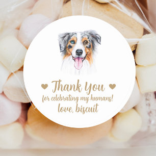 Persoonlijke Hond Huwelijks Cadeautje Stickers