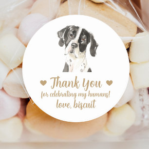 Persoonlijke Hond Huwelijks Cadeautje Stickers