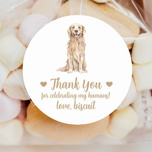 Persoonlijke Hond Huwelijksfavor Stickers