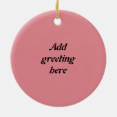 Persoonlijke hond kerstmis keramisch ornament (Achterkant)