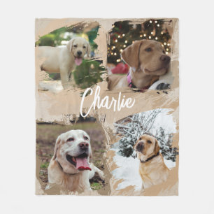 Persoonlijke Hond Moderne Foto Reis Aandenken Fleece Deken
