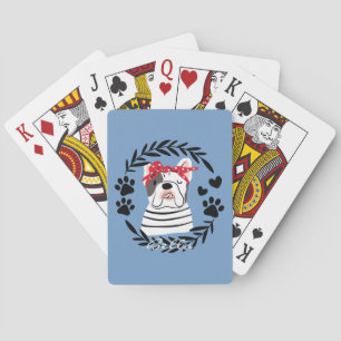 Persoonlijke Hond Naam Bulldog Pokerkaarten