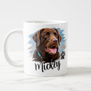Persoonlijke Hond Portret Extra Grote Beker