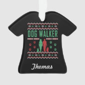 Persoonlijke hond Walker Ugly KerstSweater Ornament (voorkant)