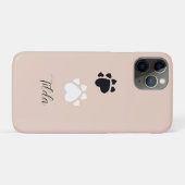Persoonlijke Honden Hart Pootjes Case-Mate iPhone Case (Achterkant (horizontaal))