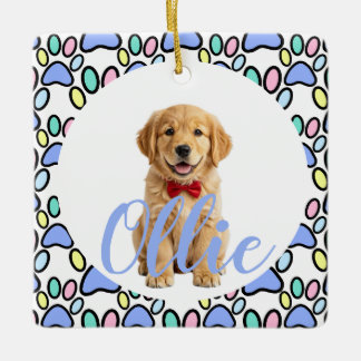 Persoonlijke Hondenfoto Keramische Ornament met Po