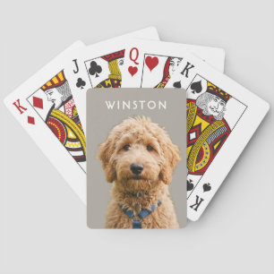 Persoonlijke hondennaam foto - LEES BESCHRIJVING Pokerkaarten
