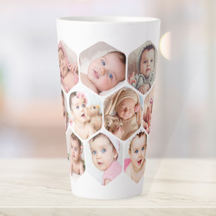 Persoonlijke Honeycomb-kinderen Baby Foto's Aangep Latte Mok