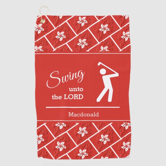 Persoonlijke HONG KONG Golfhanddoek (Voorkant)