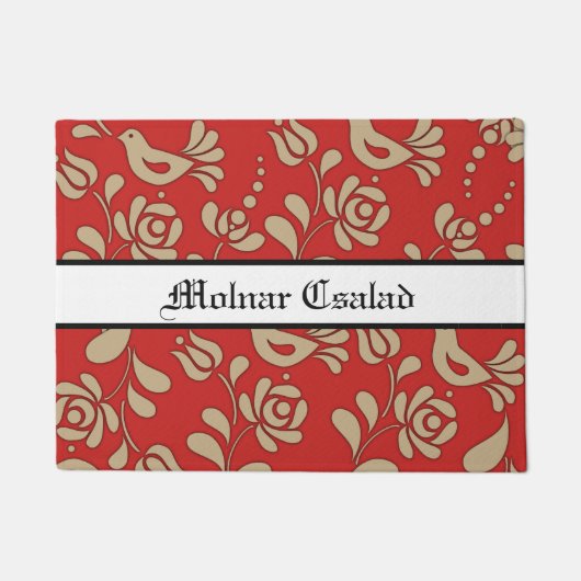 Persoonlijke Hongaarse elegantie Welkom Deurmat (Voorkant)