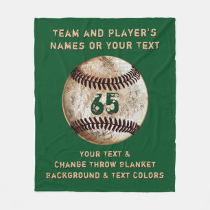 Persoonlijke honkbal fleece deken, aanpasbaar deken